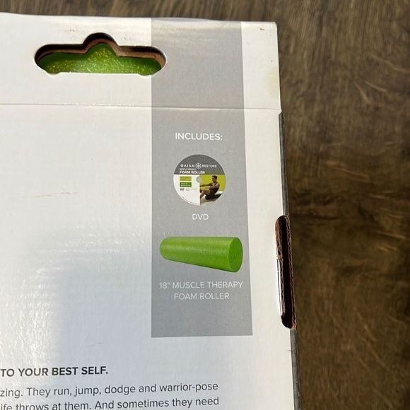 Gaiam Restore Muscle Therapy Foam Roller 18" W How To DVD Total Body New In Box - Picture 5 of 7